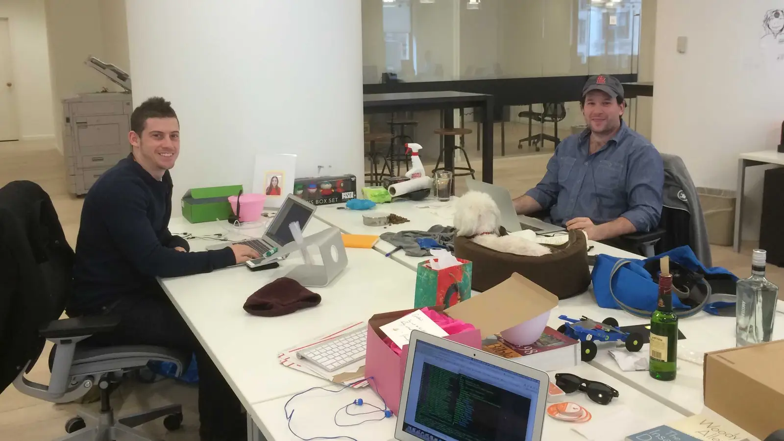 First known photo of us building SocialRank back in 2014.